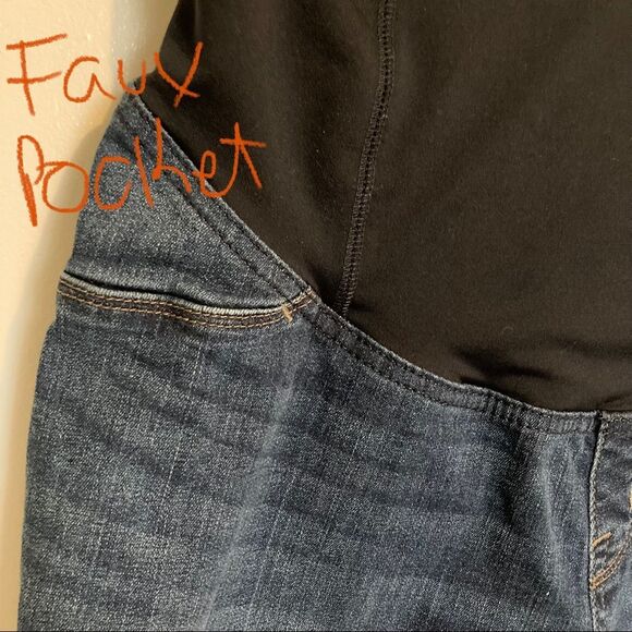 Maternity Bermuda Blue Denim Jean Shorts by Ingrid and Isabel Womens Size 10 - Picture 9 of 14